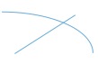 Arc de cercle traversé par une ligne droite