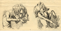 Caricature de Liszt le virtuose
