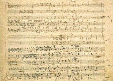 Manuscrit de Mozart