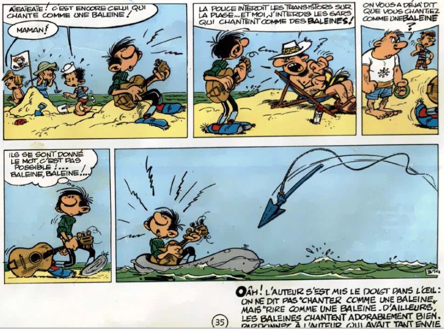 gaston lagaffe baleine